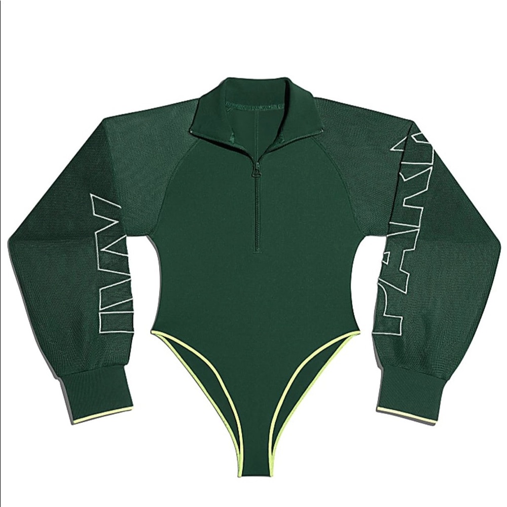 IVY PARK Forest Green Bodysuit with Zip